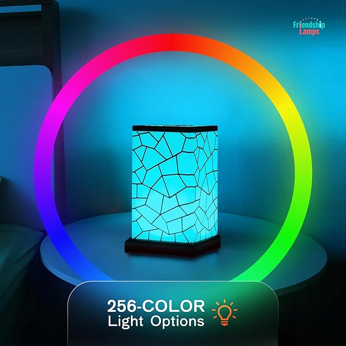 Friendship Lamp® by Filimin Classic - Best Friend Lamps Wi-Fi Touch Lamp LED Light for Long-Distance, Connection, Relationship, Friendship, Gifts, Love, 200+ Colors, App Setup - Set of 3