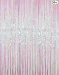 GOER 3.2 ft x 9.8 ft Metallic Tinsel Foil Fringe Curtains Party Photo Backdrop Party Streamers for Birthday,Graduation,New Year Eve Decorations Wedding Decor (4 Packs,Multicolor)