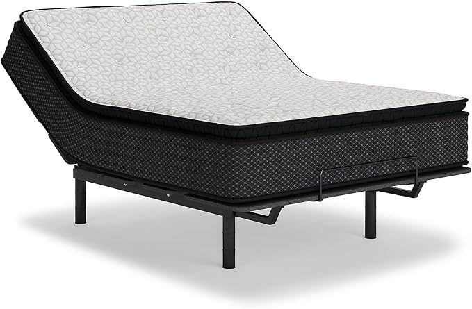 Signature Design by Ashley Limited Edition Pillow Top 13 " Pillow Top Hybrid Mattress with Gel Memory Foam, Edge Support for Cool Sleep and Pressure Relief, Twin, Fiberglass Free, Mattress In A Box