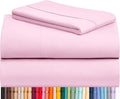 LuxClub 3 PC Twin XL Sheet Set, Deep Pockets Wrinkle Free Cooling Bed Sheets Hotel Bedding for Women, Men, Kids & Teens, Includes 1 Fitted Sheet, 1 Flat Sheet and 1 Pillowcase-Silky Soft Powder Pink