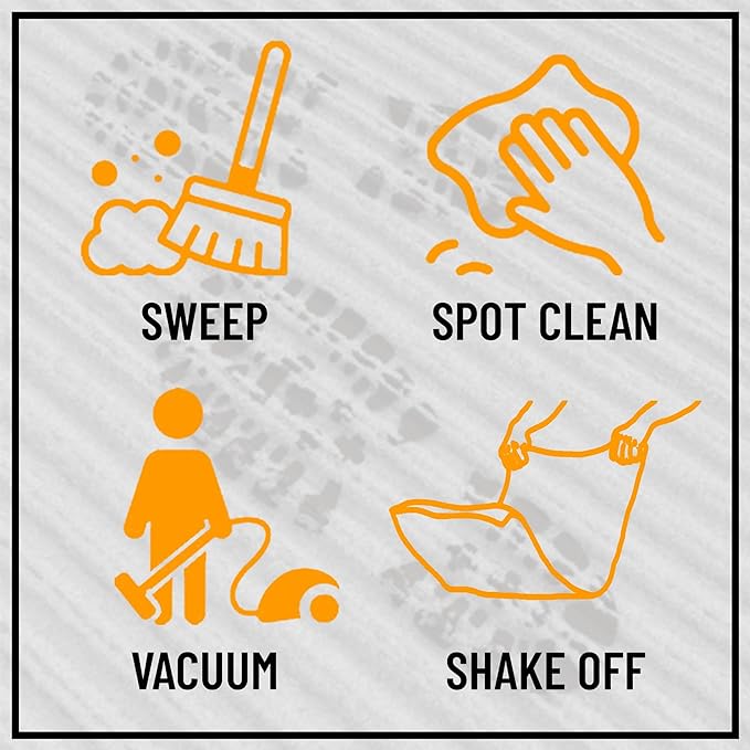 Ottomanson 3'11" x 12' Hallway Runner with Scraper Pile - Extra Durable Non-Slip Rug Mat for Indoor & Outdoor Use - Ideal for Kitchen, Entryway & Garage - High-Traffic Carpet, Gray