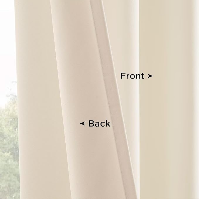 Joydeco Velvet Curtains White Blackout Curtains Thermal Insulated 72 inches Long Window Curtains Super Soft Room Darkening Drapes for Bedroom Living Room Elegant Rod Pocket 2 Panels Cream White