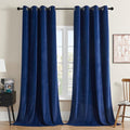 Joydeco Royal Blue Velvet Curtains 84 Inches Long, Luxury Grommet Blackout Curtain 2 Panels, Thermal Insulated Privacy Room Darkening Window Drapes for Bedroom Living Room Home Theatre (52Wx84L)