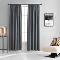 DONREN Patio Door 108 Inches Long Curtain Panels - Ceiling to Floor Extra Long Drape Curtains Window Treatment for Sliding Glass Door (Medium Grey,2 Pieces,W 52 x L108 inches)