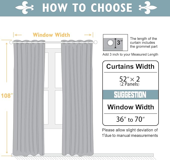 ChrisDowa Blackout Curtains 108 Inches Long 2 Panels Set for Living Room, Grommet Thermal Insulated Room Darkening Curtains for Bedroom (Burgundy Red, 52 x 108 Inch)