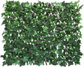 GLANT Expandable Fence Privacy Screen for Balcony Patio Outdoor,Decorative Faux Ivy Fencing Panel,Artificial Hedges (Single Sided Leaves) (4, Green-Ivy)