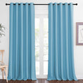 NICETOWN Blackout Curtains 84 Inch Length, Thermal Insulated Curtains for Bedroom Grommet Energy Saving Room Darkening Drapes for Living Room Window, 1 Panel, Teal Blue, 66" W x 102" L