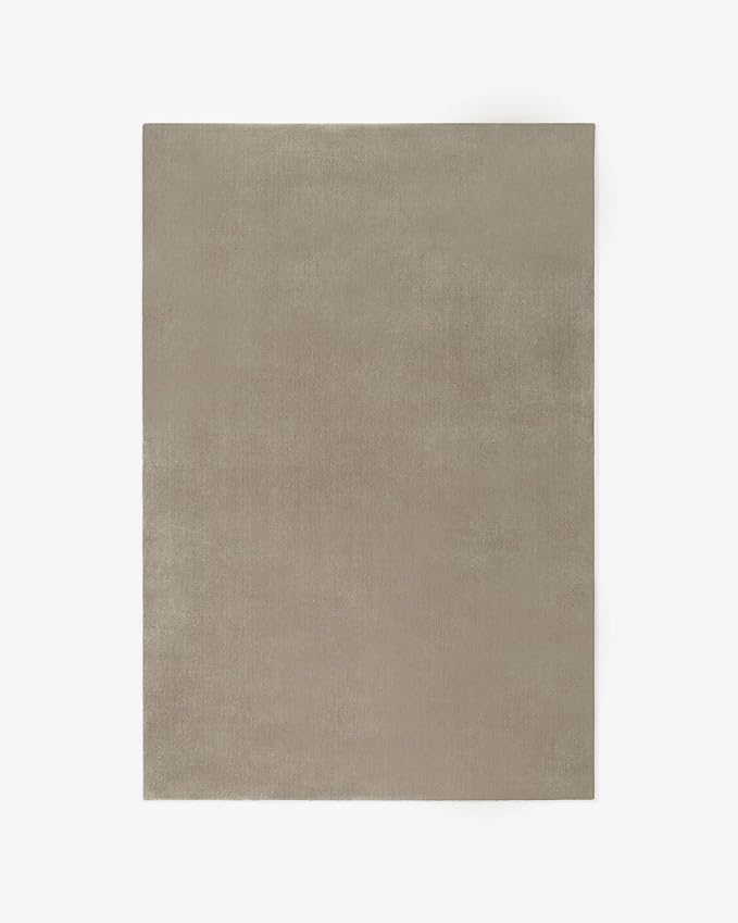 Hand-Tufted Wool Rectangle Area Rug – Soft Premium Wool Carpet for Living Room, Bedroom & Home Décor – 10X13 ft| Warm Grey – Durable, Non-Slip Backing, Handcrafted Rug