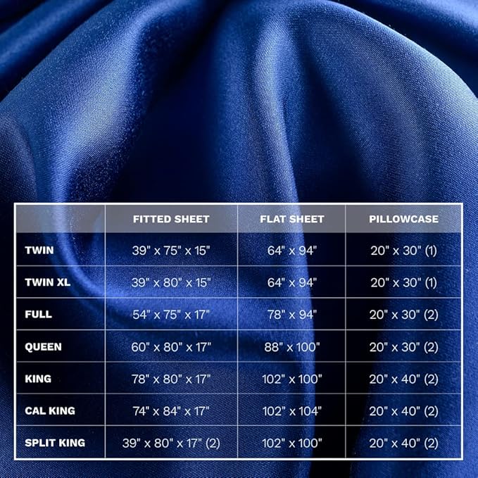 LUXOME 100% Rayon (Viscose) from Bamboo Pillowcase Set (King) | 400 Thread Count | Moisture-Wicking | Envelope Closure | Sapphire