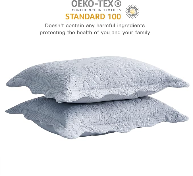 CHIXIN Microfiber Standard Pillow Shams Set of 2 - Decorative Pillow Covers - Dark Grey - Size (20" x 26")