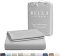 Bella Coterie Luxury Bamboo Viscose California King Size Duvet Cover Set | 100% Organically Grown | Corner Ties | Ultra Soft | Cooling | Two Pillow Shams | 106 x 94 | No Insert [Grey Mist]
