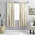 DONREN Cream Beige Room Darkening Curtain Panels for Bedroom - 2 Pcs Thermal Insulated Rod Pocket Window Drapes for Living Room (Ivory Beige,W 52 x L 63 Inch,)