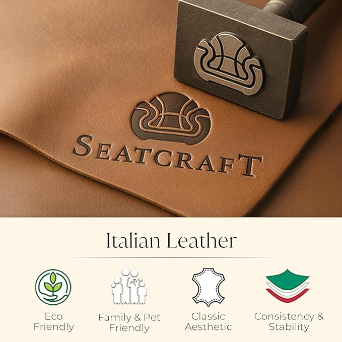 Seatcraft Diamante Zero-Gravity CoolZero Italian Leather Home Theater Seating, Power Headrest, Power Recline, Row of 3 Sofa, Tawny