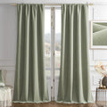 Joydeco Sage Green Velvet Curtains 90 Inches 2 Panels, Luxury Thermal Insulated Soft Green Curtains for Bedroom & Living Room, Room Darkening Velvet Drapes, Rod Pocket (52W x 90L)