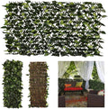 GLANT Expandable Fence Privacy Screen for Balcony Patio Outdoor,Decorative Faux Ivy Fencing Panel,Artificial Hedges (Single Sided Leaves) (1, Green-Verdant)