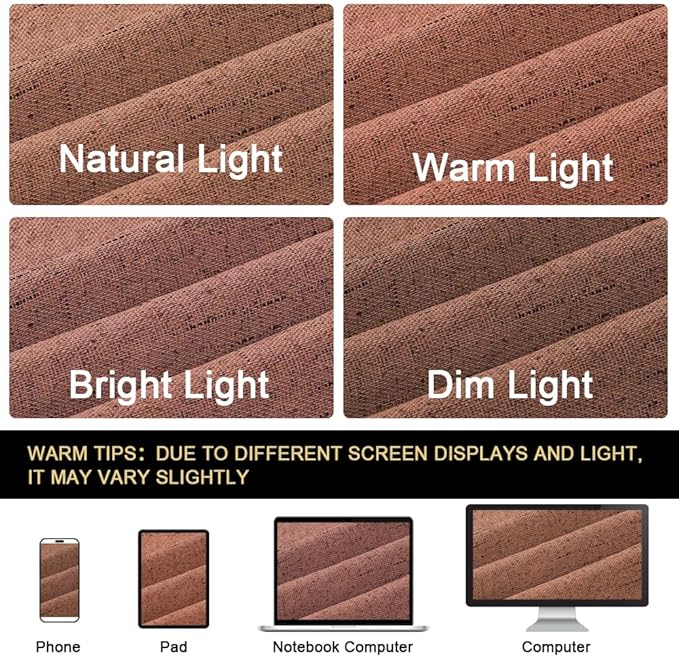 PrinceDeco Primitive Textured Linen 100% Blackout Curtains for Bedroom/Living Room Blackout Curtains 54 Inches Long, Energy Saving Window Treatment Curtains with White Liner (2 Panels, Washed Spice)