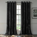 SMILETIME Black Crushed Velvet Curtains 52x108 inch Luxurious Thermal Insulated Soundproof Drapes for Living Room Bedroom Office Soft and Durable Light-Filtering Window Treatments, 2 Panels