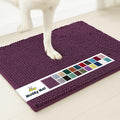 Muddy Mat® | Super Absorbent Door Mat Indoor, Microfiber Quick Dry Chenille Entryway Rug, Non-Slip Front Door Mat, Indoor Mats for Entryway, Machine Washable Pet Rug, Dark Purple 18"x28"