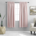 DONREN Blush Pink Curtains 72 Inch Length - 2 Panels Room Darkening Curtain Drapes for Bedroom Girls - Baby Pink Rod Pocket Thermal Insulated for Baby Nursery W 52" x L 72"