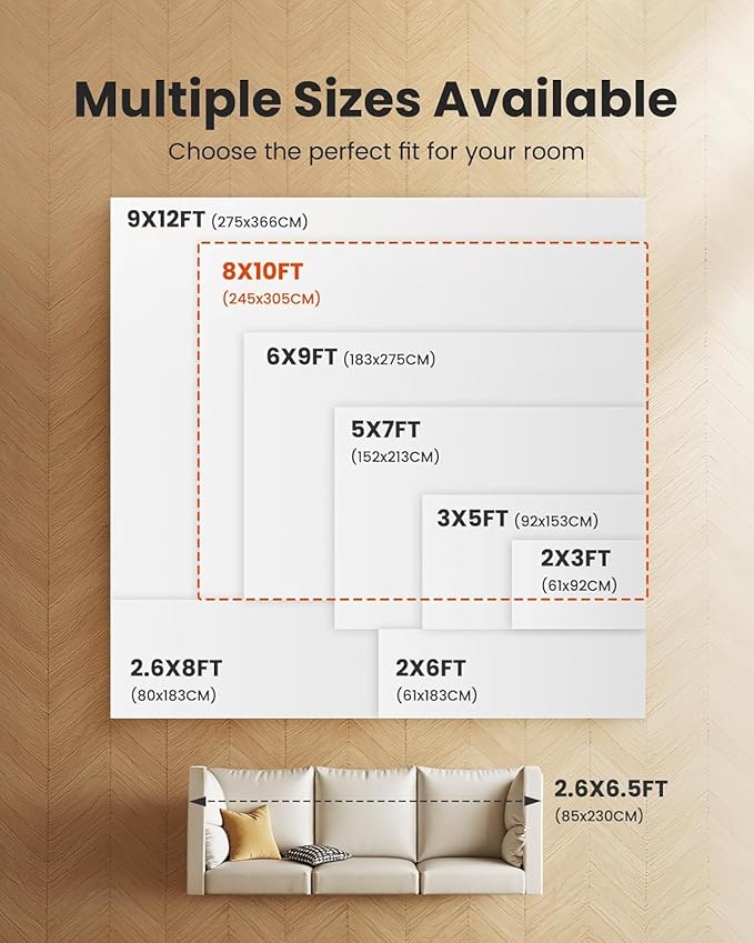 8x10 Area Rugs for Living Room, Modern Abstract Washable Rug with Non-Slip Backing & Low Pile, Large Washable Rug with Abstract Pattern for Bedroom, Dinning Room, Home Office,Beige