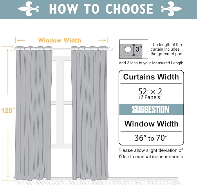 ChrisDowa Blackout Curtains 120 inches Long for Bedroom - 2 Panels Set Grommet Thermal Insulated Room Darkening Curtains for Living Room (Aqua, 52 x 120 Inch)