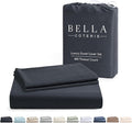 Bella Coterie Luxury Bamboo Viscose Queen Size Duvet Cover Set | 100% Organically Grown | Corner Ties | Ultra Soft | Cooling | Two Pillow Shams | 90 x 94 | No Insert [Charcoal Grey]