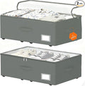 Under Bed Storage with Wheels, 2-Pack Under Bed Storage Containers, No Assemble Required 10 inches Height, Rolling underbed storage Drawers, Underbed Storage Bins for Shoes, Clothes, Blankets, Toys