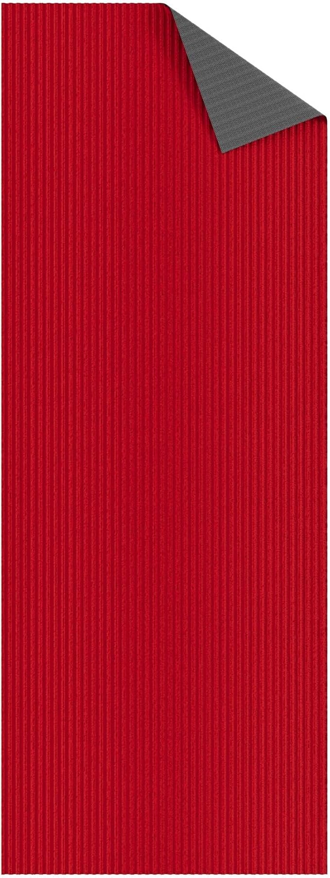 Ottomanson 3'11" x 7' Mud Mat Area Rug Scraper Carpet - Non-Slip, Dirt Trapping for Indoor & Outdoor Use - Ideal for Entryway, Garage, Kitchen, Patio & High-Traffic Areas, Red