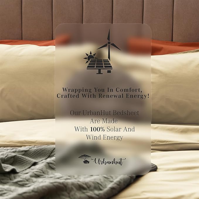 URBANHUT 800 Thread Count 100% Cotton Damask Full Size Sheets, 4 Piece Striped Full Size Bedsheets, Luxury Hotel Sheets Sateen Weave - Better Than Egyptian, 16" Elasticized Deep Pocket- Sand