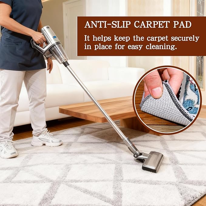 Rug Pad Waterproof Non-Slip 5x7 ft, 1/8" Thick Felt Cushion Pad for Area Rugs – Protects Hardwood, Tile & Laminate Floors – Keeps Rugs Flat & Secure