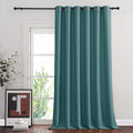 NICETOWN Blackout Sliding Glass Door Curtains, Room Darkening Thermal Insulated Curtains for Living Room Bedroom, Extra Wide Window Drapes, 1 Panel, W80 x L118, Sea Teal