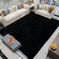 Latepis Black Area Rugs 8x10 Living Room Faux Rabbit Fur Rug Soft Washable Fluffy Shaggy Rug for Bedroom, Dorm, Playing Room, Nursery Room