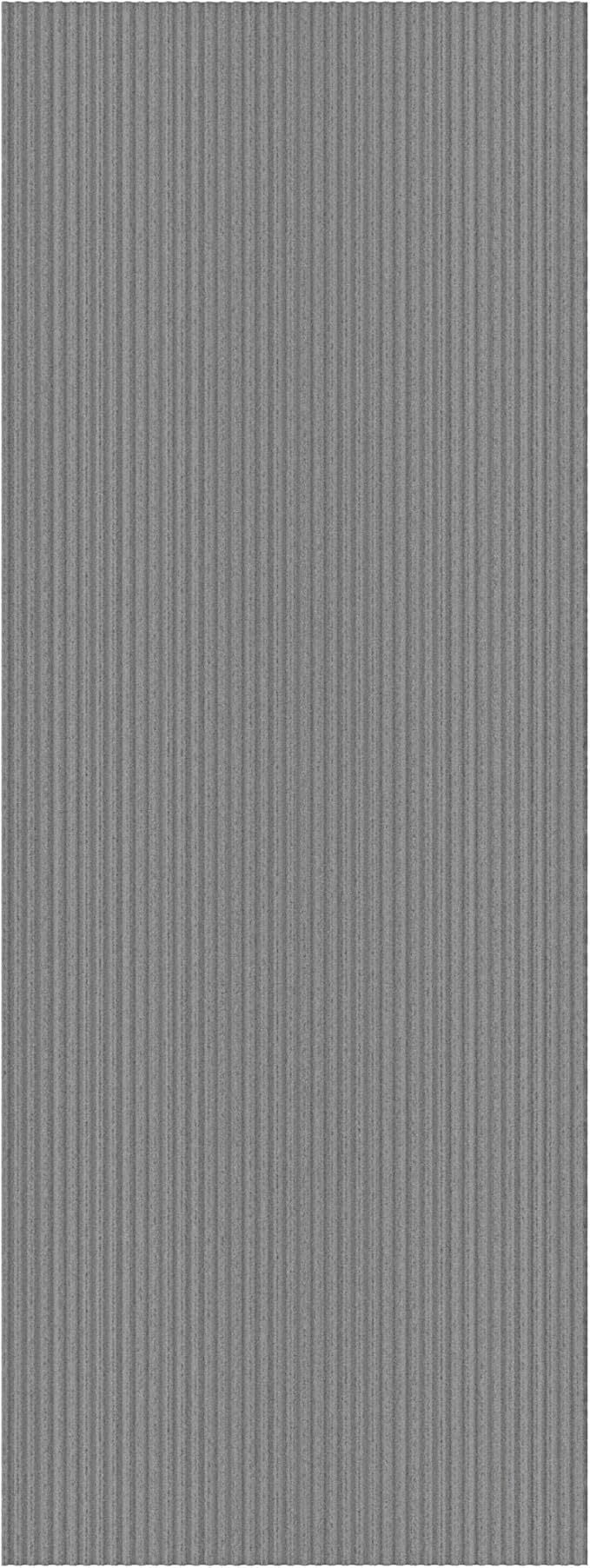 Ottomanson 3'11" x 13' Hallway Runner with Scraper Pile - Extra Durable Non-Slip Rug Mat for Indoor & Outdoor Use - Ideal for Kitchen, Entryway & Garage - High-Traffic Carpet, Gray
