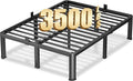 12 Inch King Heavy Duty 3500 lbs Bed Frame with Round-Corner Legs & Anti-Squeak Design – Quick Assembly Metal Platform, No Box Spring Needed