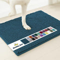 Muddy Mat® Shown on TV–Super Absorbent Microfiber Dog Door Mat for Muddy Paws, Non-Slip Washable Pet Rug, Quick Dry Chenille Entryway Carpet, Machine Washable Indoor Outdoor mat–Atlantic Blue 30"x19"