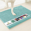 Muddy Mat® Shown on TV–Super Absorbent Microfiber Dog Door Mat for Muddy Paws, Non-Slip Washable Pet Rug, Quick Dry Chenille Entryway Carpet, Machine Washable Indoor Outdoor mat–Seafoam Green 35"x24"