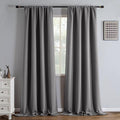 Blackout Curtains 108 Inch Length 2 Panels Set, Black Out Curtains for Bedroom 108 Inch Long, Rod Pocket Energy Saving Room Darkening Drapes for Living Room Light Grey(W52 x L108)