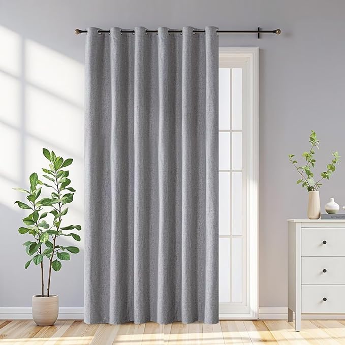 100% Blackout Curtains 96 Inch Length 2 Panels Set, Black Out Curtains for Living Room, Light Grey Thermal Insulated Grommet Drapes Bedroom Luxury Decor Privacy(70W × 96L inch, Light Grey)