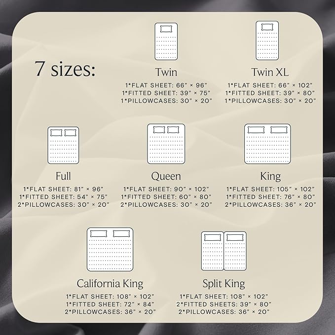 LuxClub 3 PC Twin Sheet Set, Deep Pockets Wrinkle Free Cooling Bed Sheets Hotel Bedding for Women, Men, Kids & Teens, Includes 1 Fitted Sheet, 1 Flat Sheet and 1 Pillowcase-Silky Soft Dark Grey
