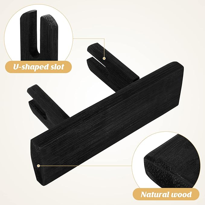 VOSAREA Bamboo Japanese Folding Fan Stand Holder Handheld Fan Display Stand Hand Fan Storage Rack Display Base (Black)