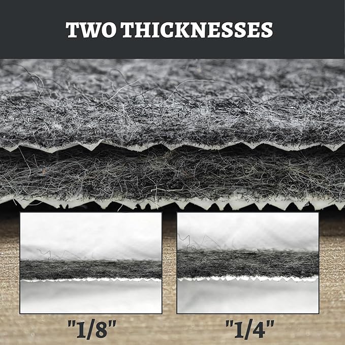 100% Waterproof Rug pad, 3x5 ft Area Rug Non-Slip Rug Pads, Carpet Pads for All Floors and finishes, Felt pad for Hardwood Floors, Keep Carpets in Place Soft and Secure