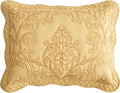 CHIXIN Microfiber Standard Pillow Shams Set of 2 - Decorative Quilted Pillow Covers - Honey-Gold - Size (20" x 26")