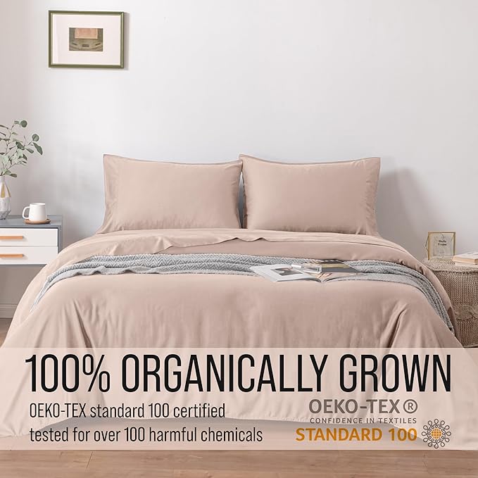 Bella Coterie Luxury Bamboo Viscose Split King Size Sheet Set | 2 Fitted Sheets for Sleep Number & Adjustable Beds | 100% Organically Grown | Cooling & Ultra Soft | 18” Deep Pocket [Dusty Rose]