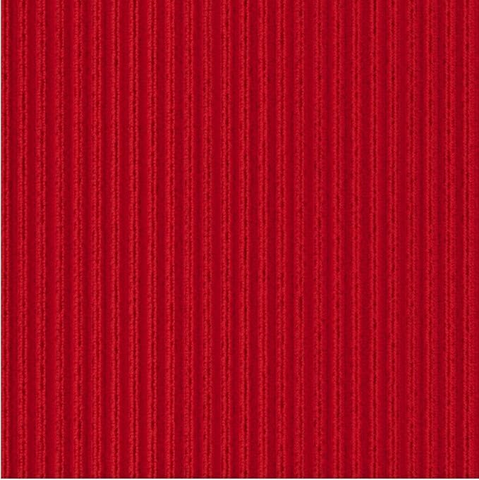 Ottomanson 6'6" x 17' Hallway Runner with Scraper Pile Extra Durable Non-Slip Rug Mat for Indoor & Outdoor Use - Ideal for Kitchen, Entryway, Patio & Garage - High-Traffic Carpet, Red