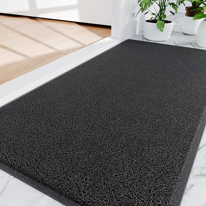 Amyracel Front Door Mat Indoor Outdoor Entrance, 24" x 48" All-Season Waterproof Doormat for Enterway, Heavy Duty Commercial Floor Mat, Fade Resistant, Rubber Back, Low Profile, Easy Clean
