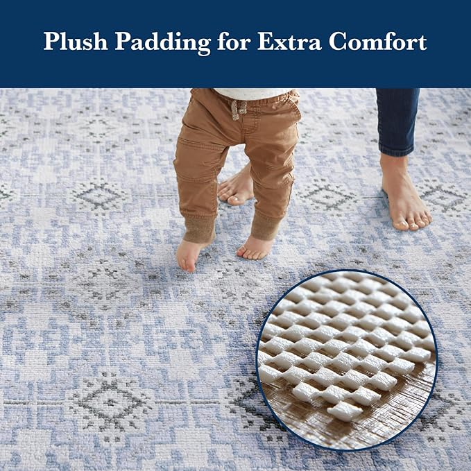 Veken 9x13 Ft Rug Pad Gripper for Hardwood Floors, Non Slip Rug Pads for Area Rugs, Thick Rug Grippers for Tile Floors, Under Carpet Anti Skid Mat, Keep Your Rugs Safe and in Place