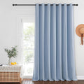 NICETOWN Blackout Curtains for Sliding Glass Door Room Divider Noise Reduce Curtain Panel Portable Window Screen Sliding Partition, W100 x L102 inches, 1 Panel, Vintage Blue