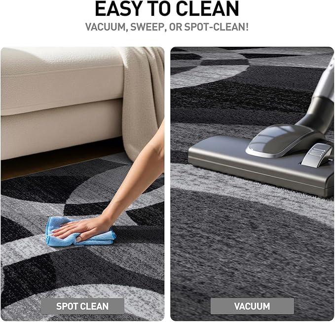 Rugshop Contemporary Abstract Circles Perfect for high Traffic Areas of Your Living Room,Bedroom,Home Office,Kitchen Runner Rug 2'7" x 6' Gray