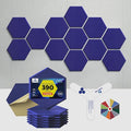 Self-Adhesive Acoustic Panels [390 lbs/yd³ Ultra-High Density], 2nd Generation Sound Absorbing Panel, Professional Level Sound Panel, Polyester Soundproof Foam [Size L, Navy Blue]