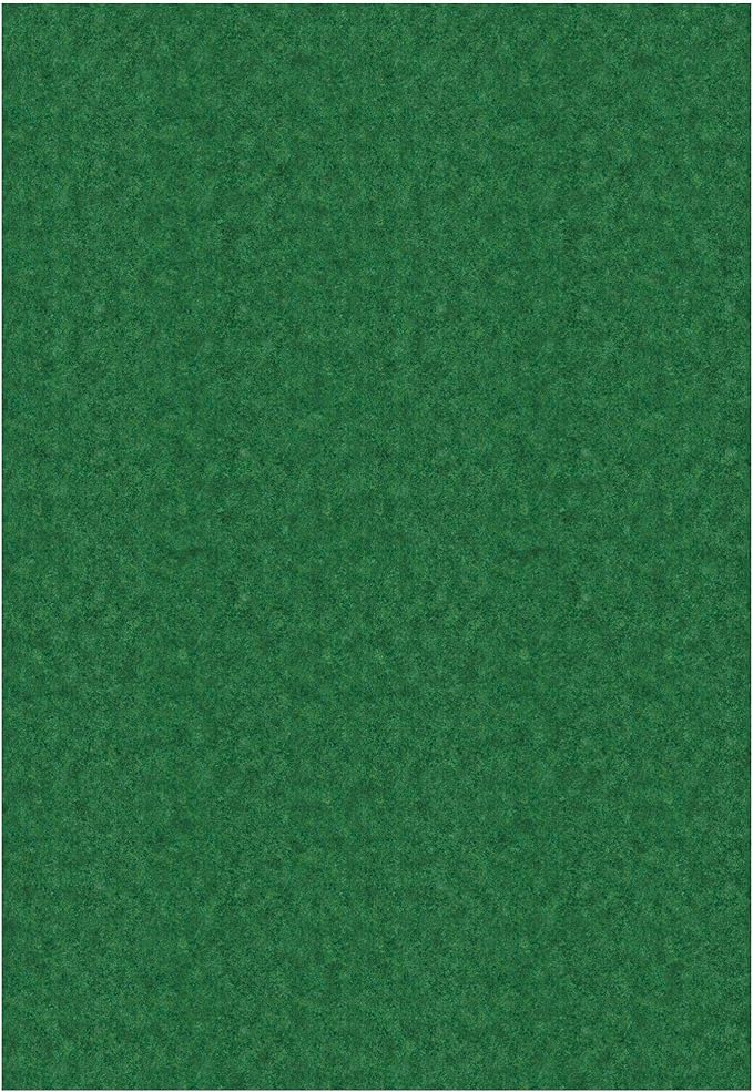 Ottomanson 6'6" x 7' Mud Mat Area Rug Scraper Carpet - Non-Slip, Dirt Trapping for Indoor & Outdoor Use - Ideal for Entryway, Garage, Kitchen, Patio & High-Traffic Areas, Green